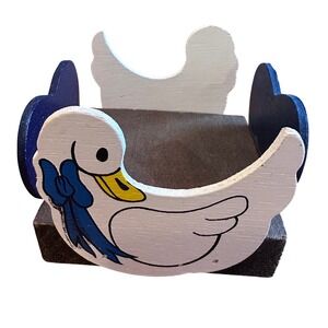Replacement Coaster Napkin Holder Wood Goose Heart Country Farmhouse Cottagecore